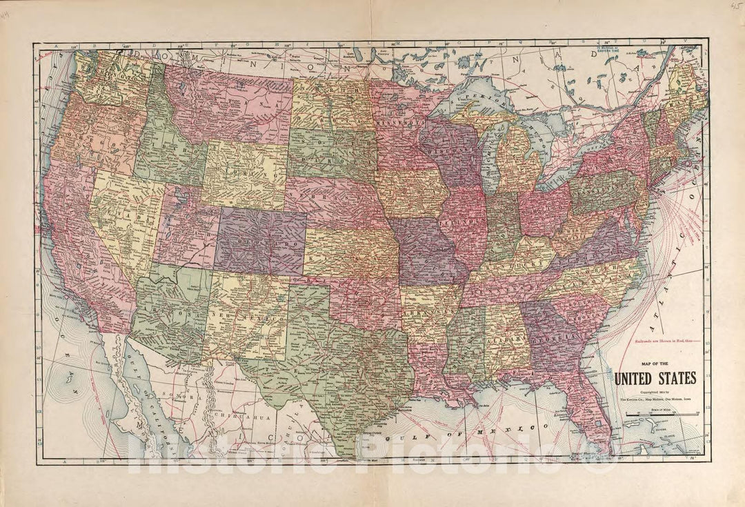 Historic 1914 Map - Atlas and plat Book of Poweshiek County, Iowa - United States - Standard Atlas and Directory of Poweshiek County, Iowa