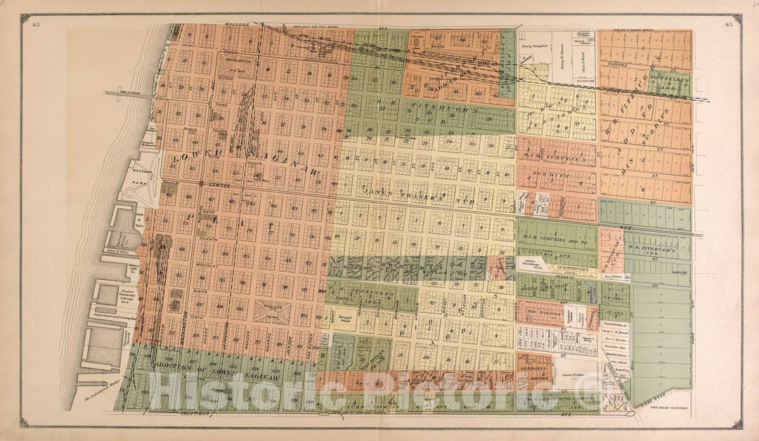 Historic 1916 Map - The County of Bay : State, County, Township, City and Village maps - Bay City - 2 - Atlas of Bay County, Michigan