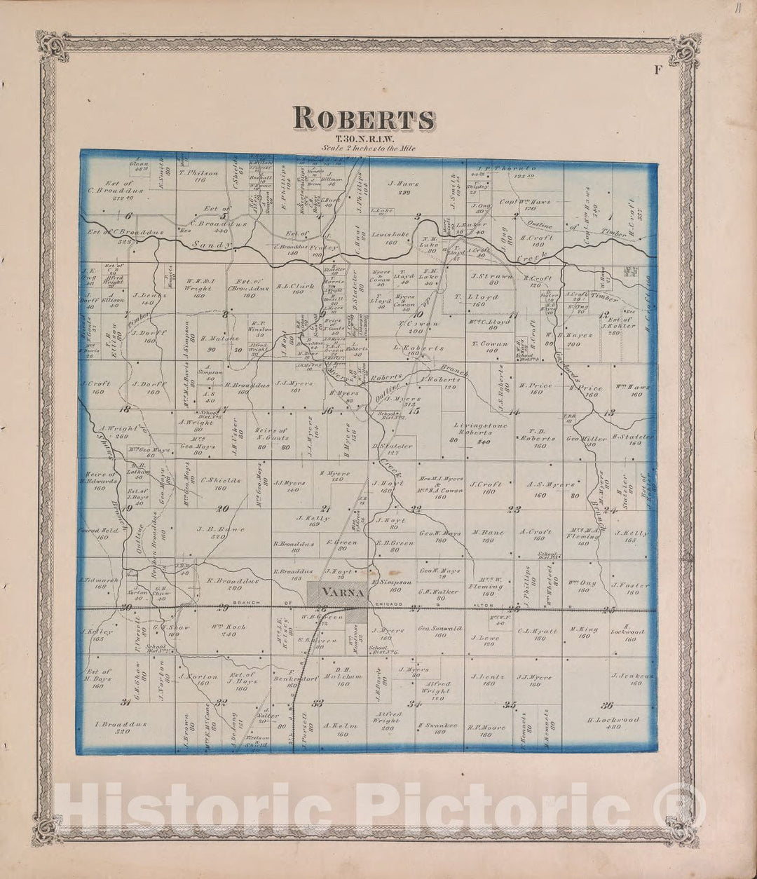 Historic 1870 Map - Atlas of Marshall Co. and The State of Illinois - Roberts - Atlas of Marshall County and The State of Illinois