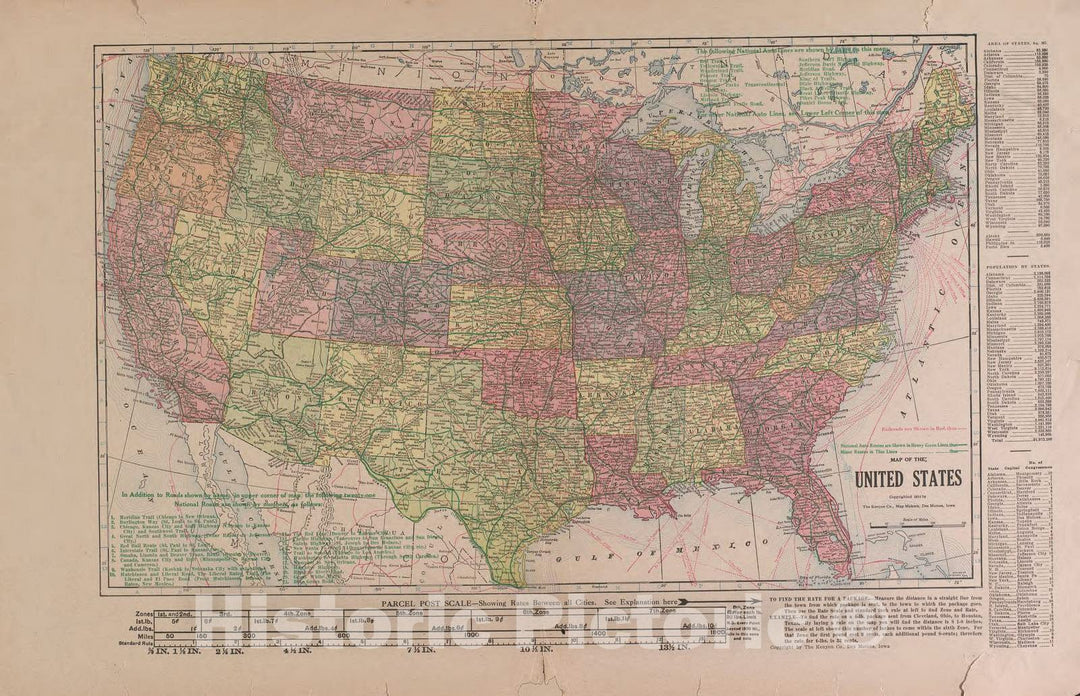 Historic 1917 Map - Atlas and plat Book of Guthrie County, Iowa - Map of The United States - Standard Atlas of Guthrie County, Iowa