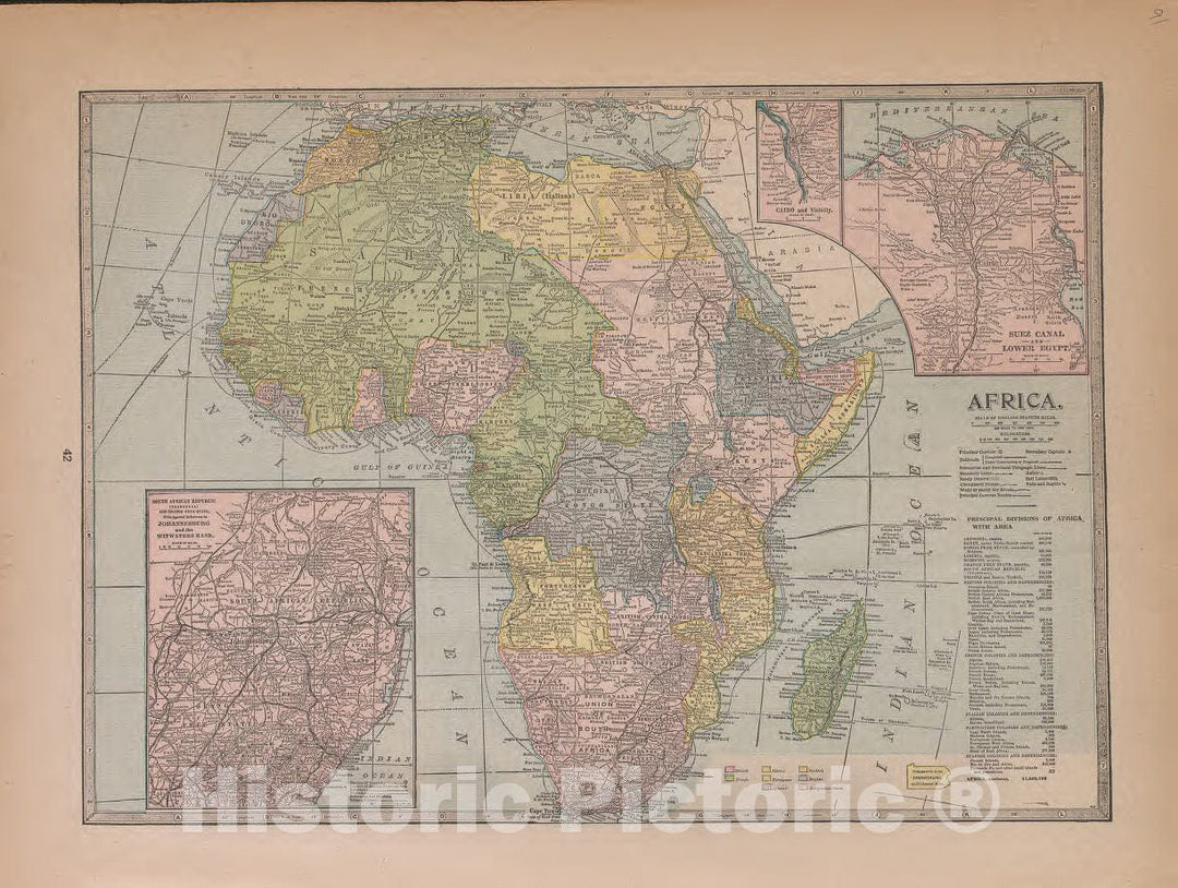 Historic 1921 Map - Atlas of Plymouth County, Iowa - Africa - Atlas of Plymouth County and The World