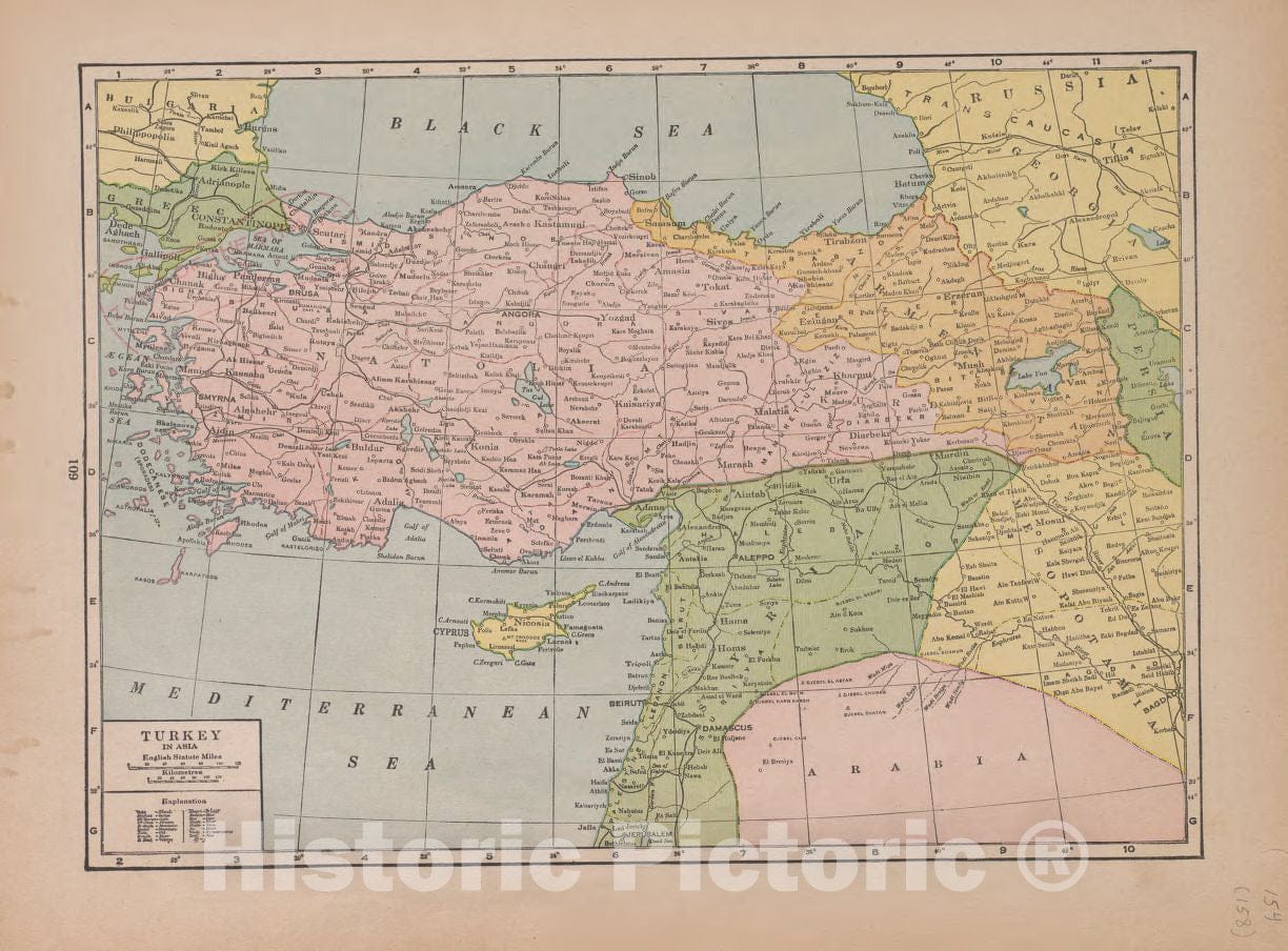 Historic 1921 Map - Atlas of Plymouth County, Iowa - Turkey - Atlas of Plymouth County and The World