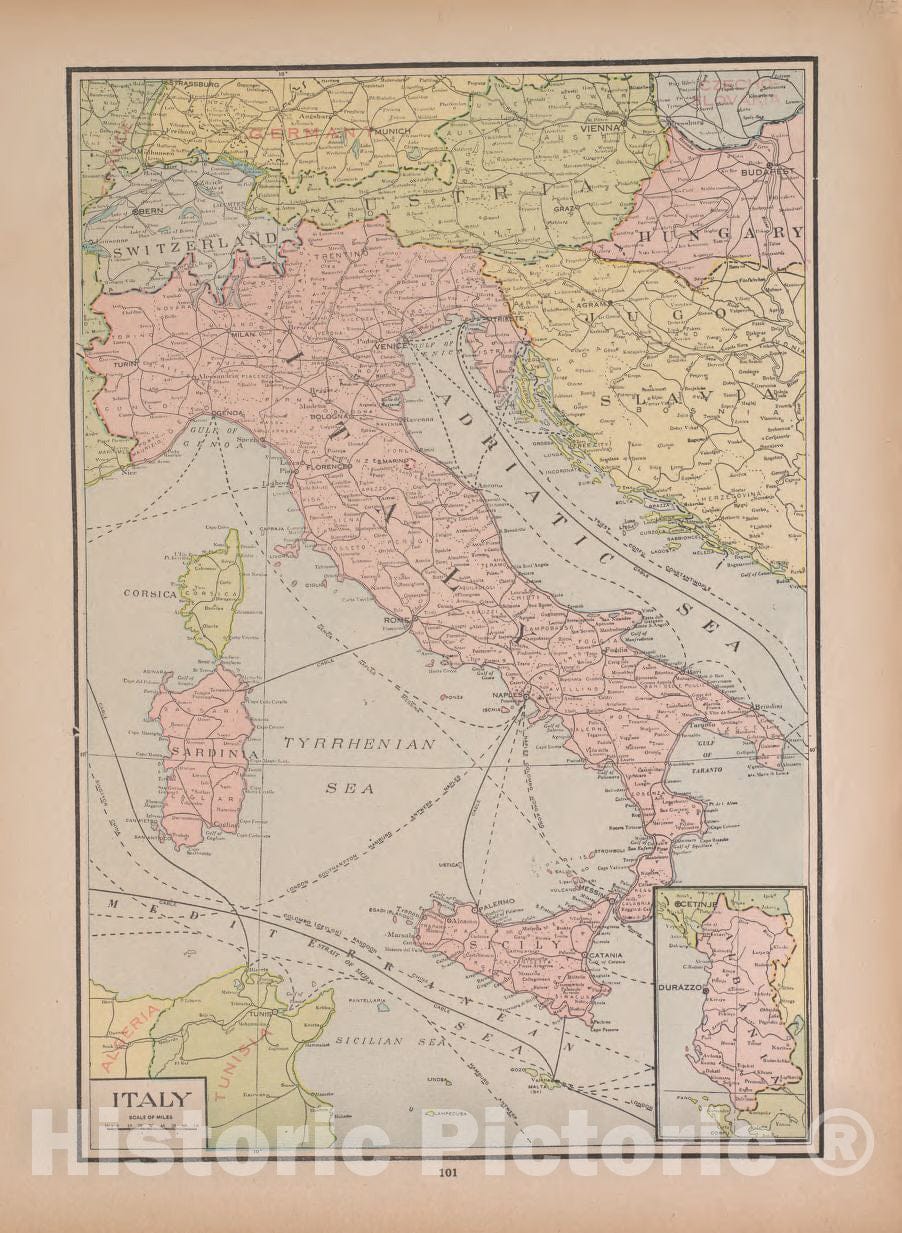 Historic 1927 Map - Atlas of Doniphan County, Kansas - Italy - Atlas of Doniphan County and The World