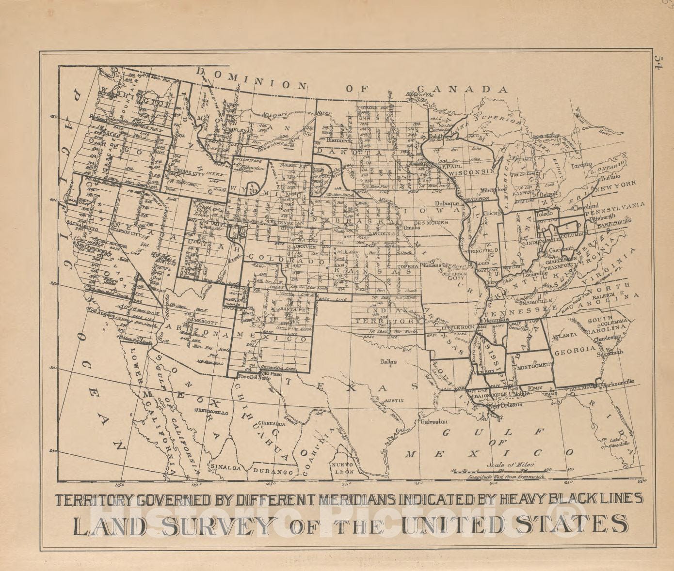 Historic 1904 Map - Plat Book of Huron County, Michigan - Land Survey of The United States