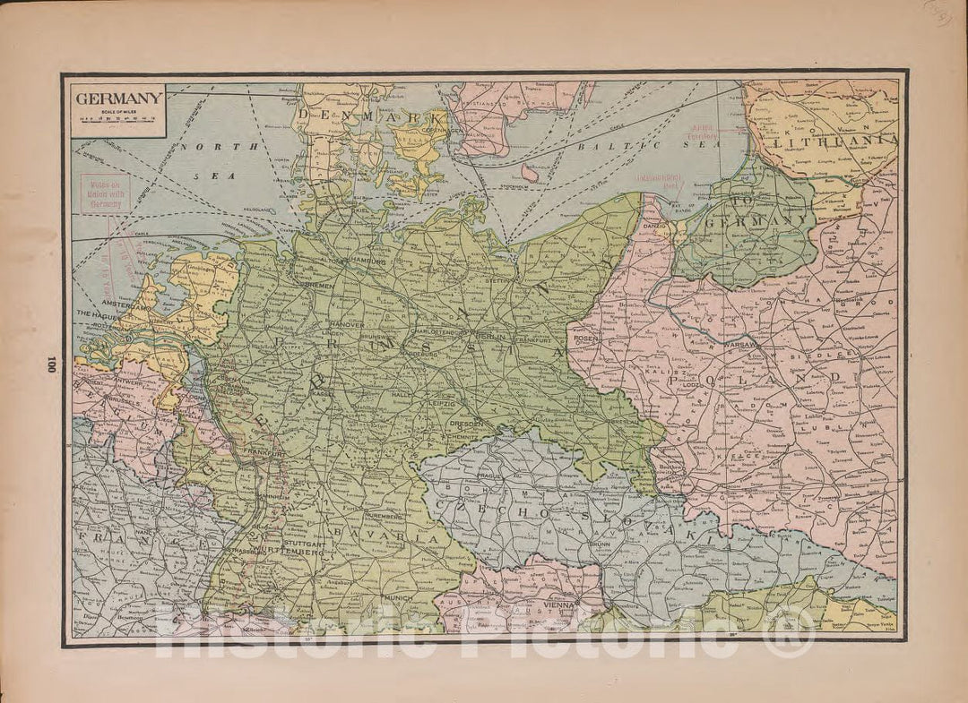 Historic 1921 Map - Atlas of Plymouth County, Iowa - Germany - Atlas of Plymouth County and The World