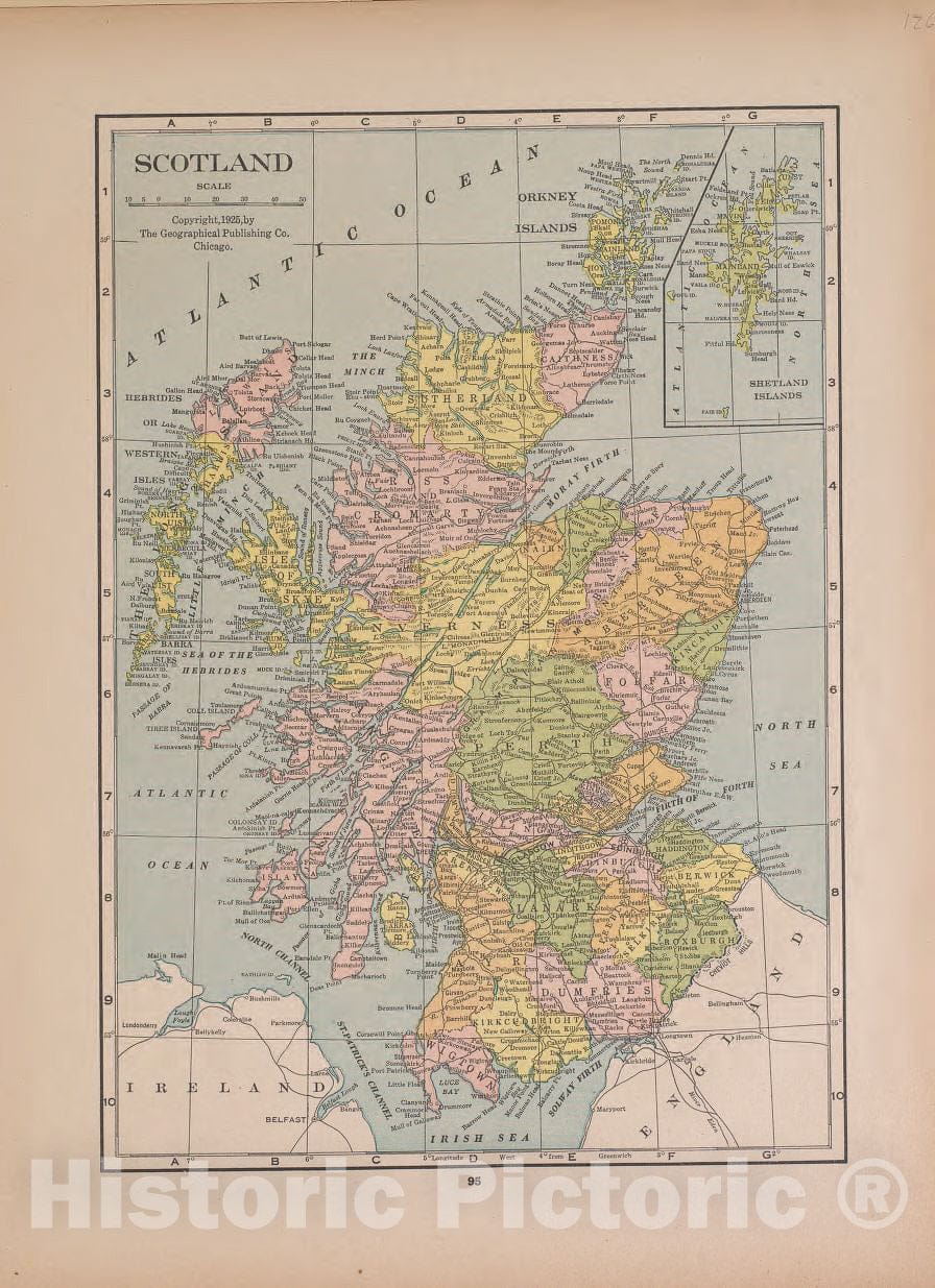 Historic 1927 Map - Atlas of Doniphan County, Kansas - Scotland - Atlas of Doniphan County and The World