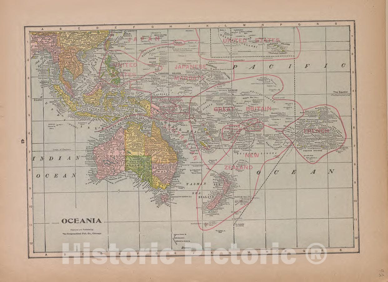 Historic 1921 Map - Atlas of Plymouth County, Iowa - Oceania - Atlas of Plymouth County and The World