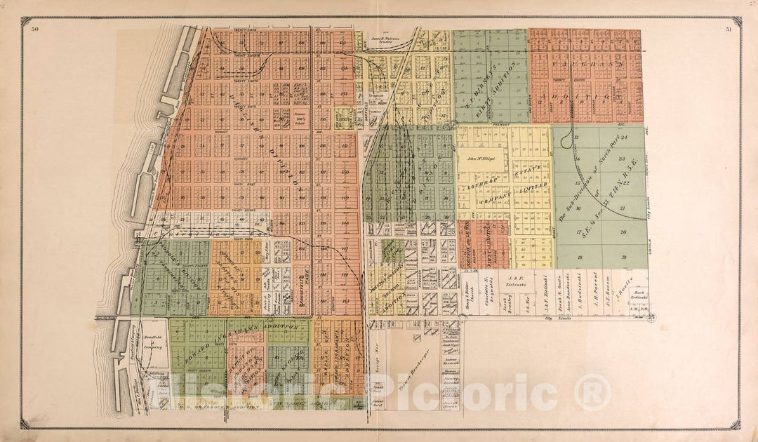 Historic 1916 Map - The County of Bay : State, County, Township, City and Village maps - Bay City - 4 - Atlas of Bay County, Michigan