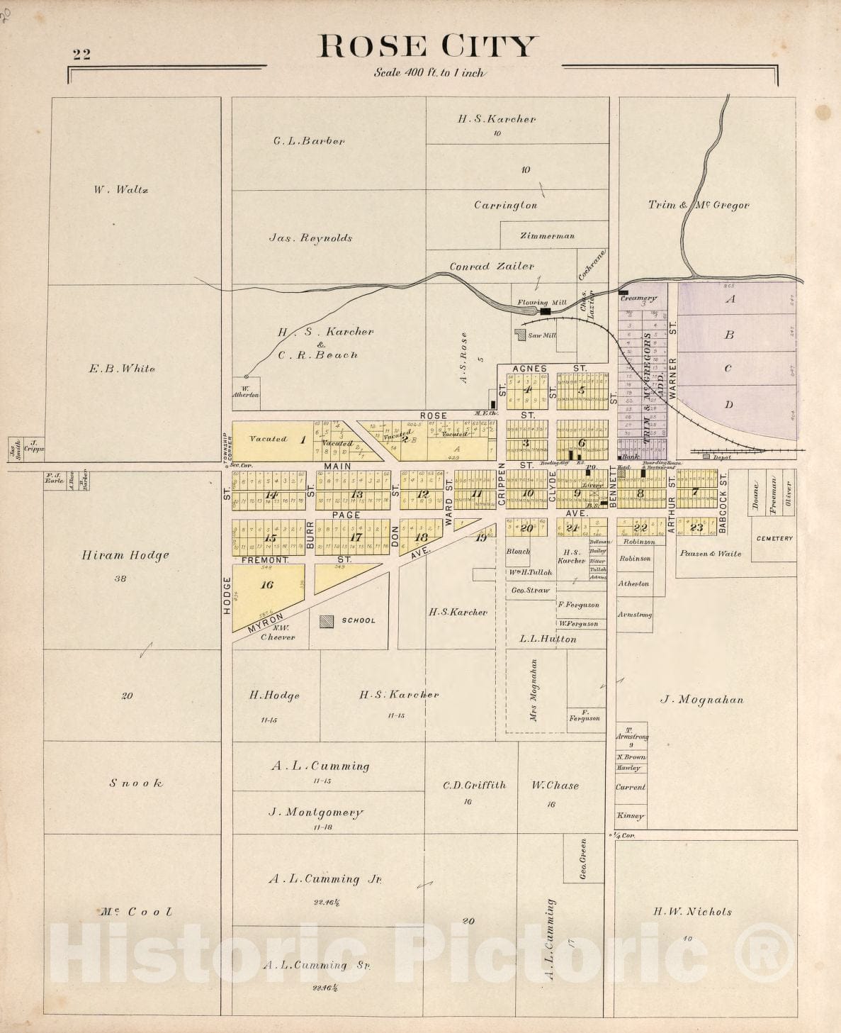 Historic 1903 Map - Plat Book of Ogemaw County, Michigan - Hill 2