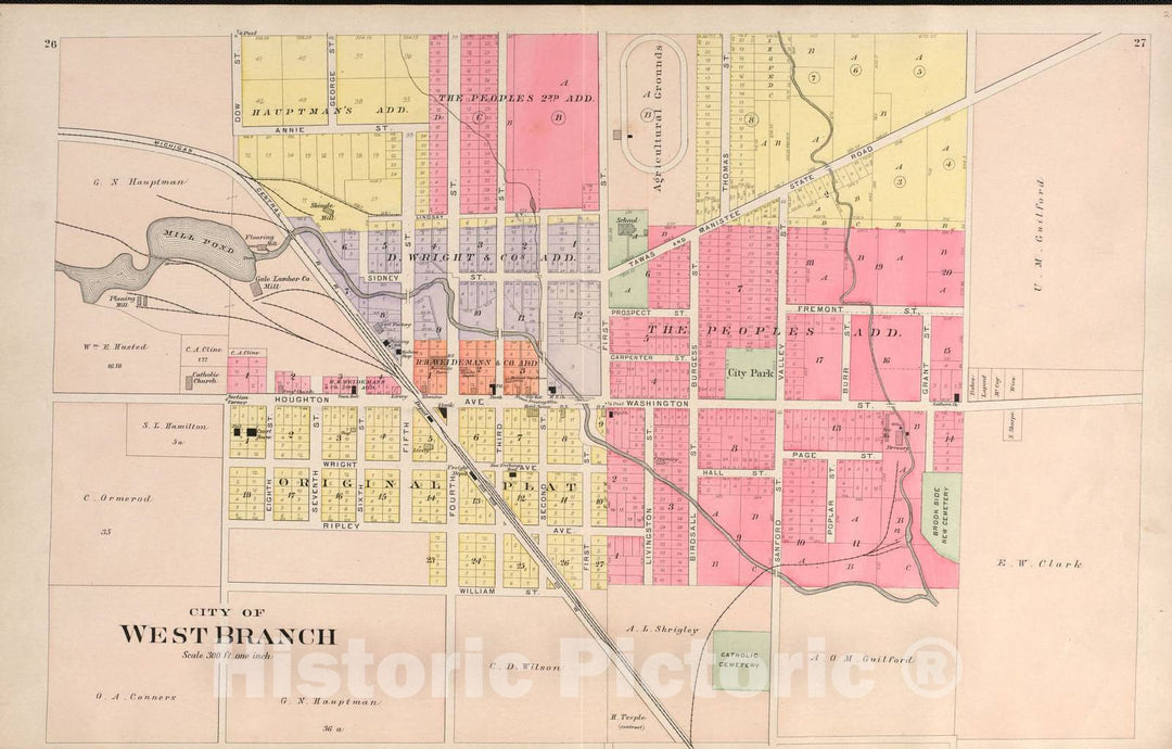 Historic 1903 Map - Plat Book of Ogemaw County, Michigan - Rose