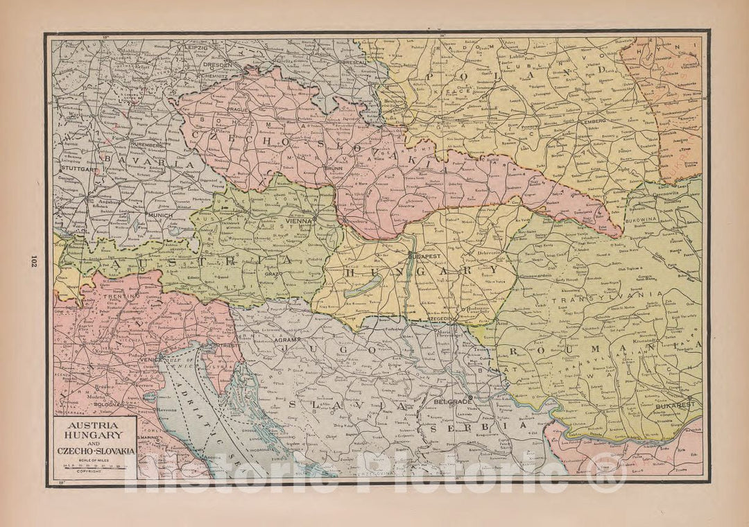 Historic 1927 Map - Atlas of Doniphan County, Kansas - Austria, Hungary, Czecho- Slovakia - Atlas of Doniphan County and The World