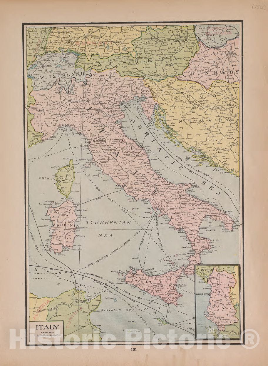 Historic 1921 Map - Atlas of Plymouth County, Iowa - Italy - Atlas of Plymouth County and The World