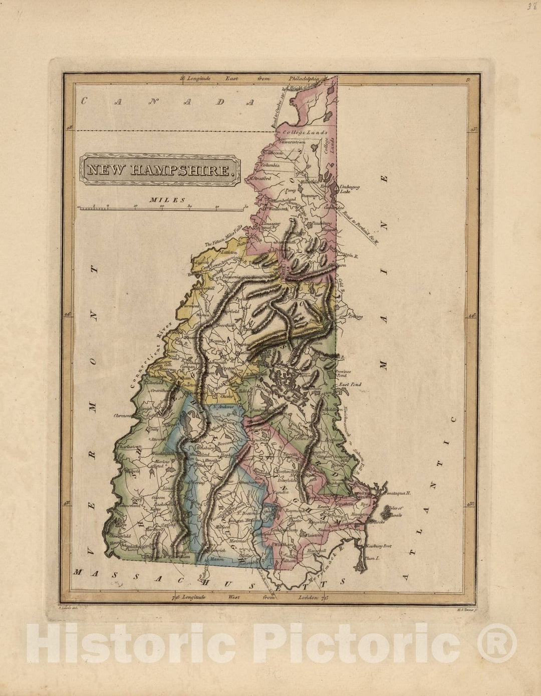 Historic 1817 Map - A New and Elegent General Atlas, containing maps of Each of The United States. - Italy