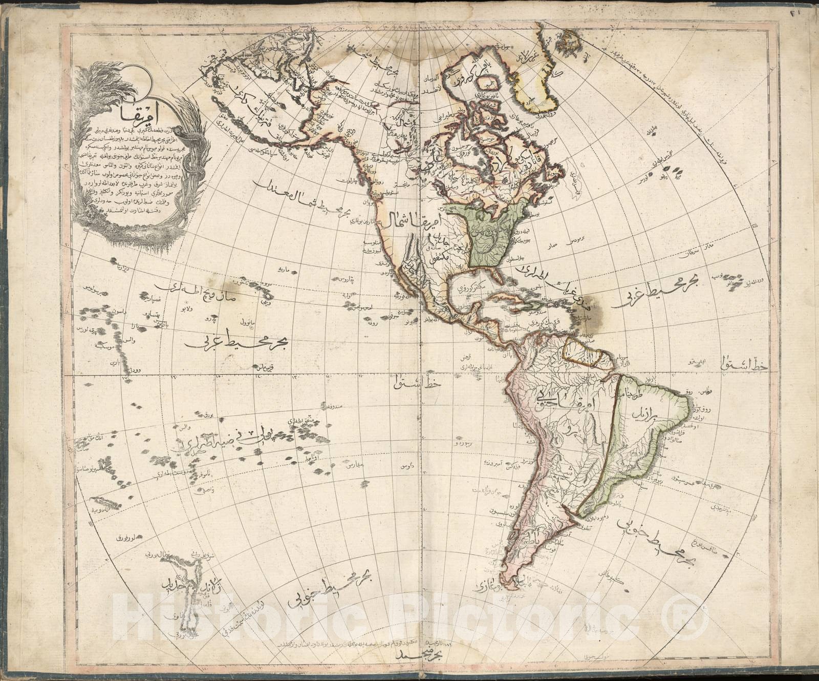 Historic 1803 Map - Cedid Atlas tercÃÂ¼MESI - Western Hemisphere