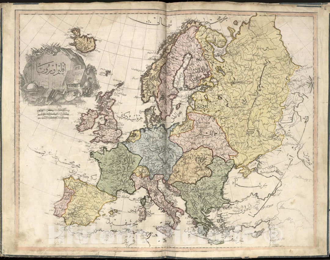 Historic 1803 Map - Cedid Atlas tercÃÂ¼MESI - Europe