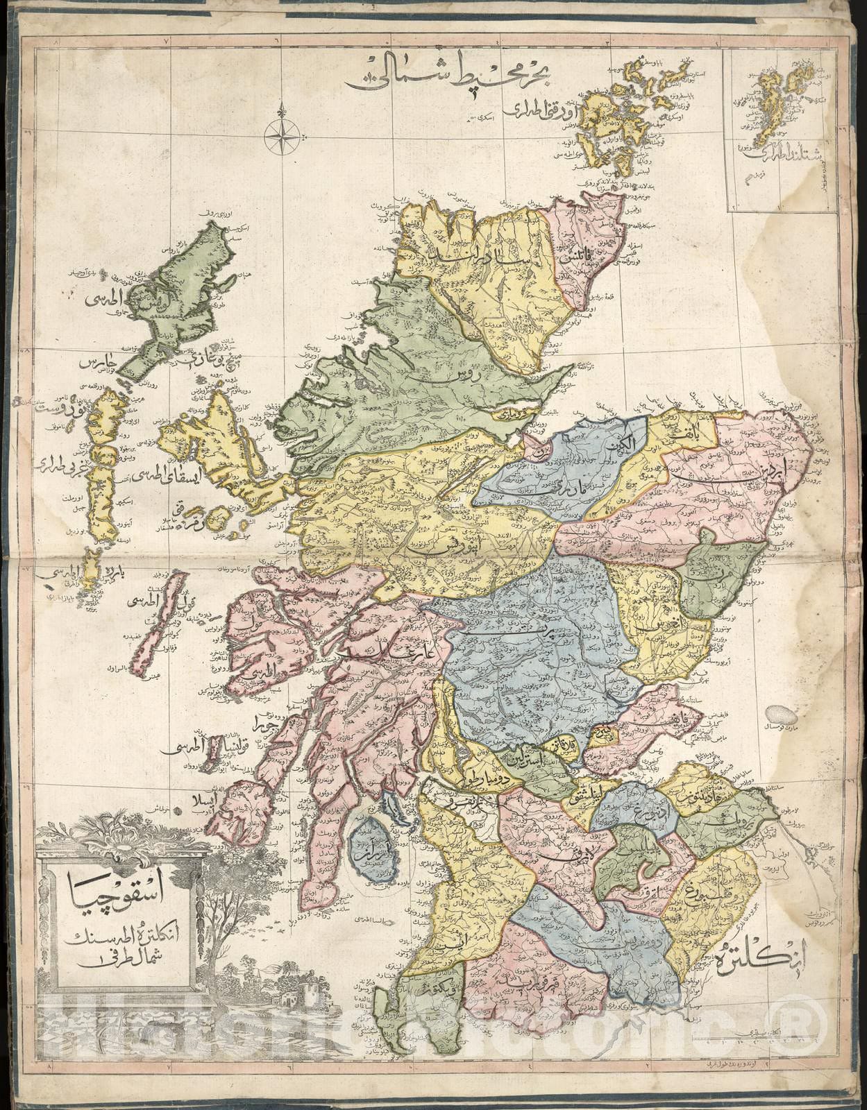 Historic 1803 Map - Cedid Atlas tercÃÂ¼MESI - Scotland