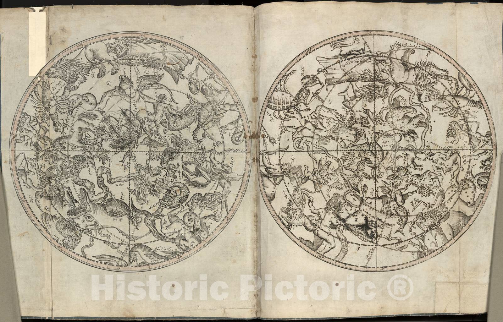 Historic 1803 Map - Cedid Atlas tercÃÂ¼MESI - Celestial Spheres