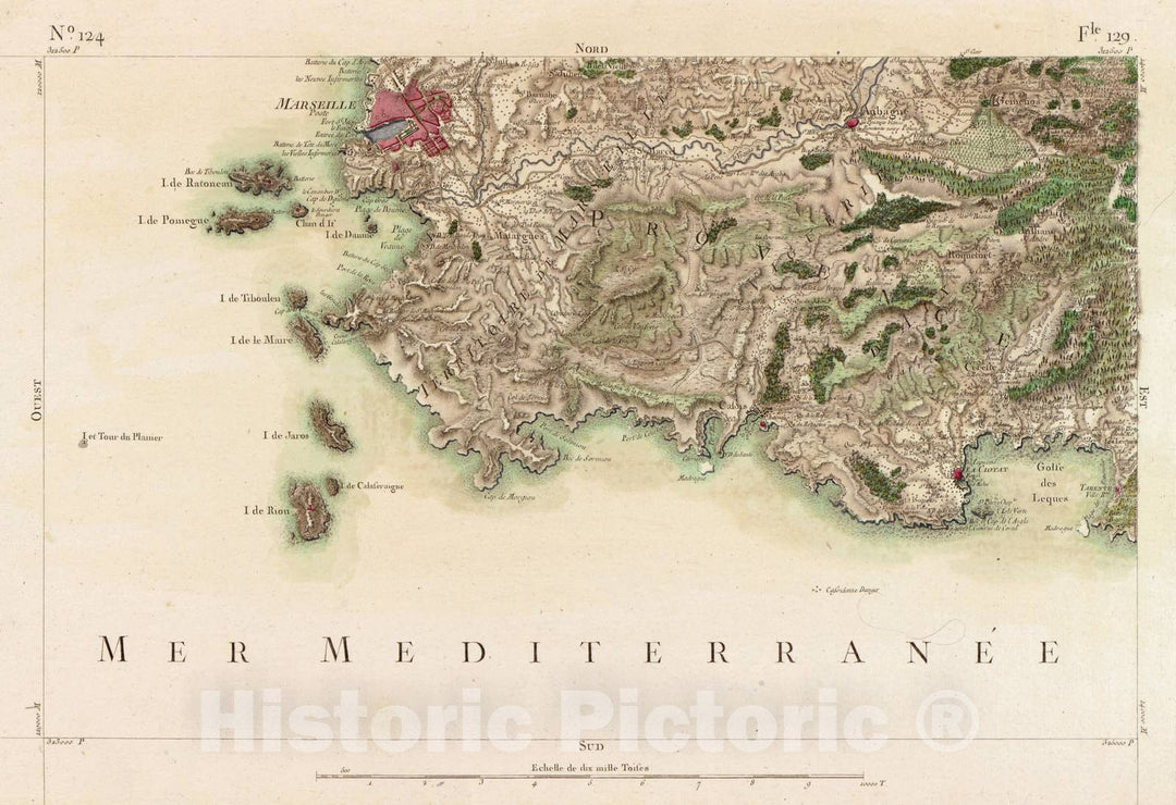 Historic 1756 Map - Carte de France - Image 129 of Copy 2