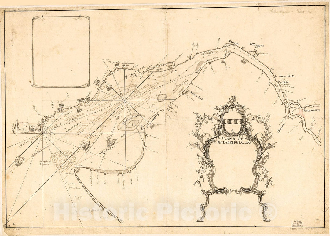 Historic 1756 Map - Plano de Philadelphia.