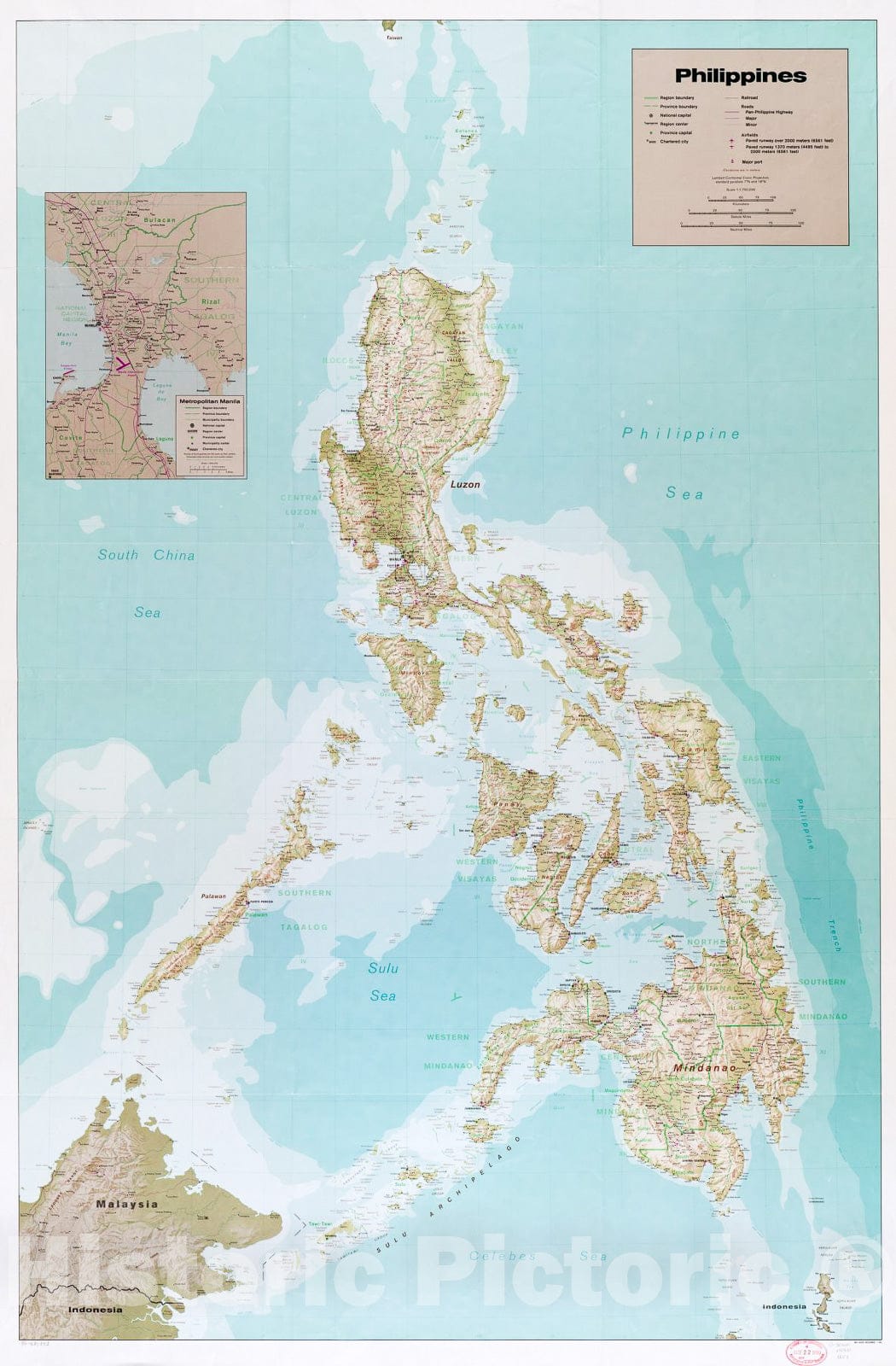 Historic 1990 Map - Philippines.