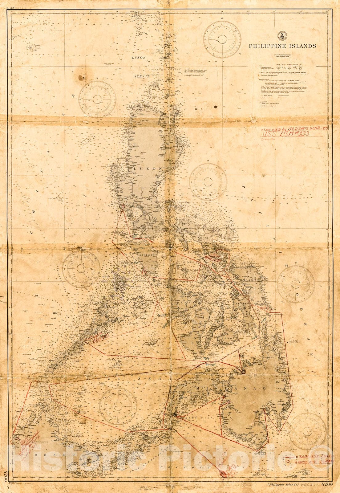 Historic 1940 Map - Philippine Islands