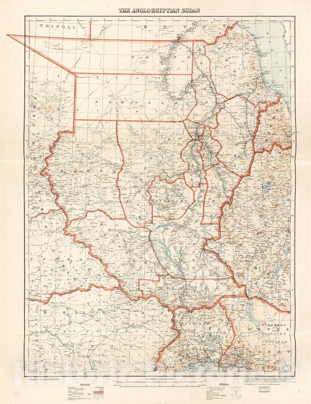 Historic 1928 Map - The Anglo-Egyptian Sudan