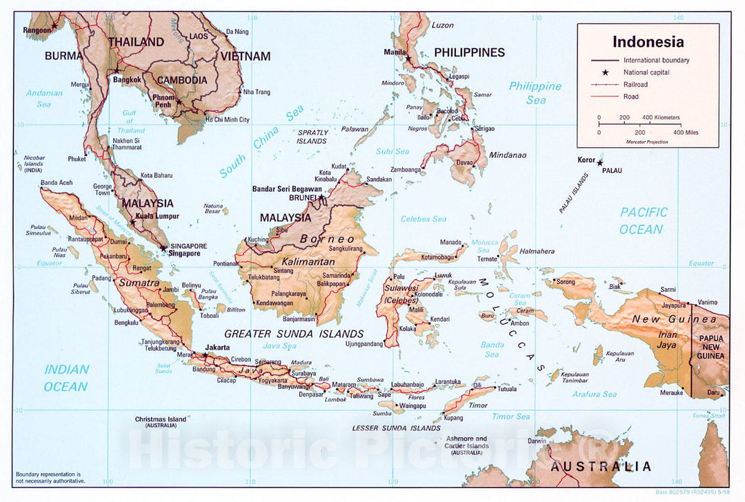 Historic 1998 Map - Indonesia.