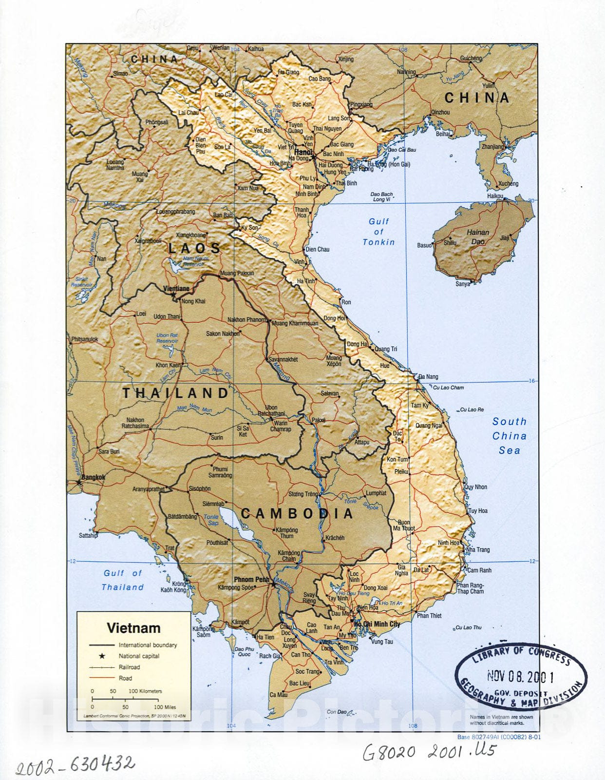 Historic 2001 Map - Vietnam.