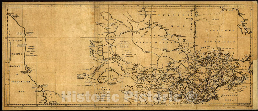 Historic 1768 Map - A map of Canada and The North Part of Louisiana with The Adjacent countrys. 1