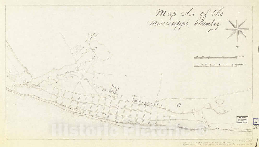 Historic 1953 Map - Map le of The Mississippi Country