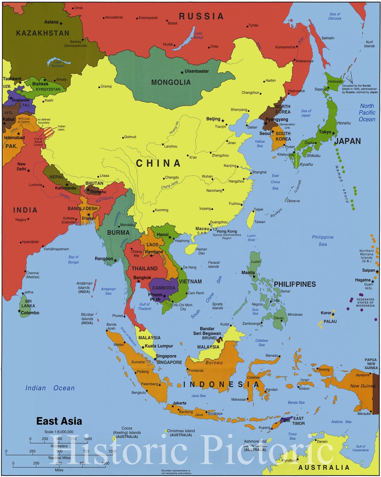 Historic 2004 Map - East Asia.