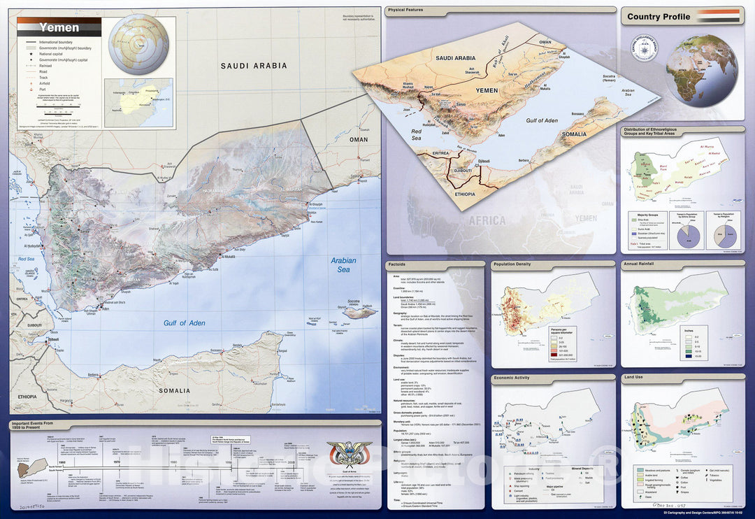 Historic 2002 Map - Yemen : Country Profile.