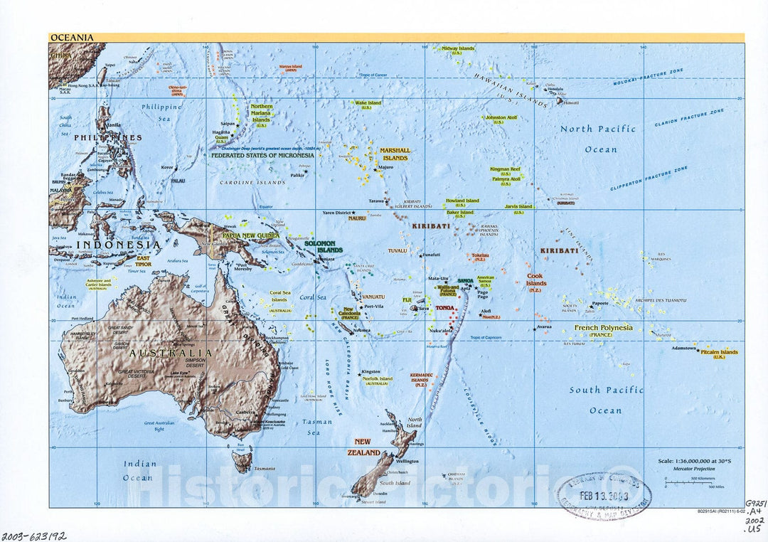 Historic 2002 Map - Oceania.