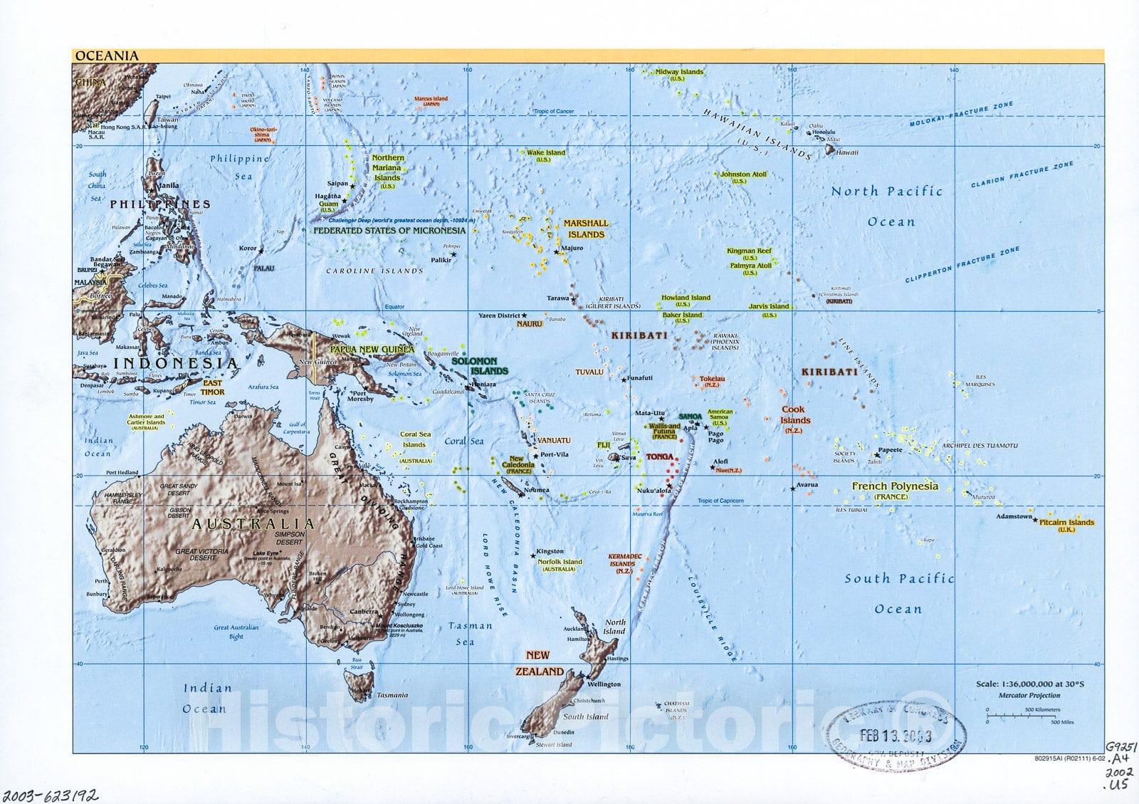 Historic 2002 Map - Oceania.