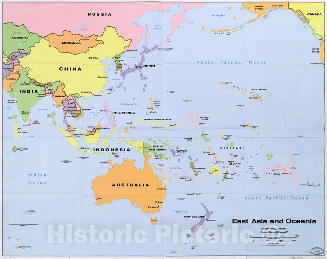 Historic 2002 Map - East Asia and Oceania.