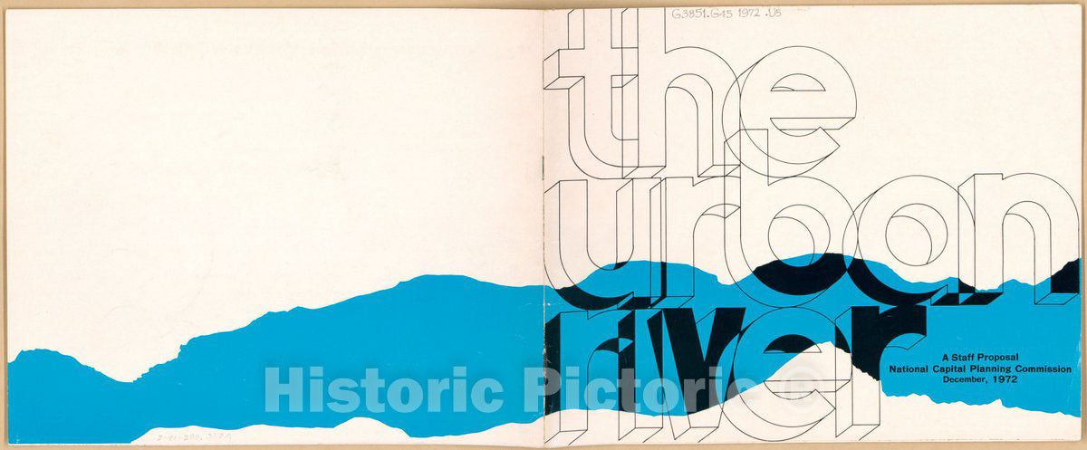 Historic Map - Plan of Square no. Washington D.C. - The Urban River (December 1972); Front and Back Cover