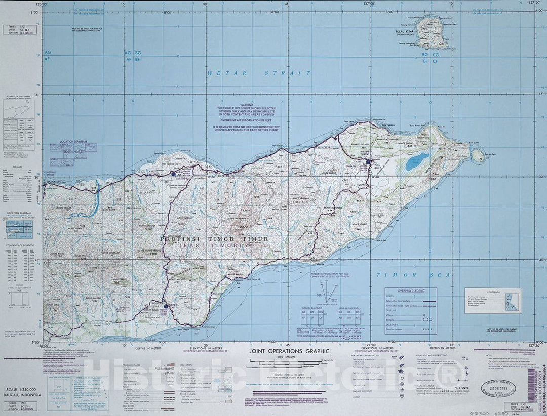 Historic Map - Joint Operations Graphic (Ground). - Baucau, Indonesia