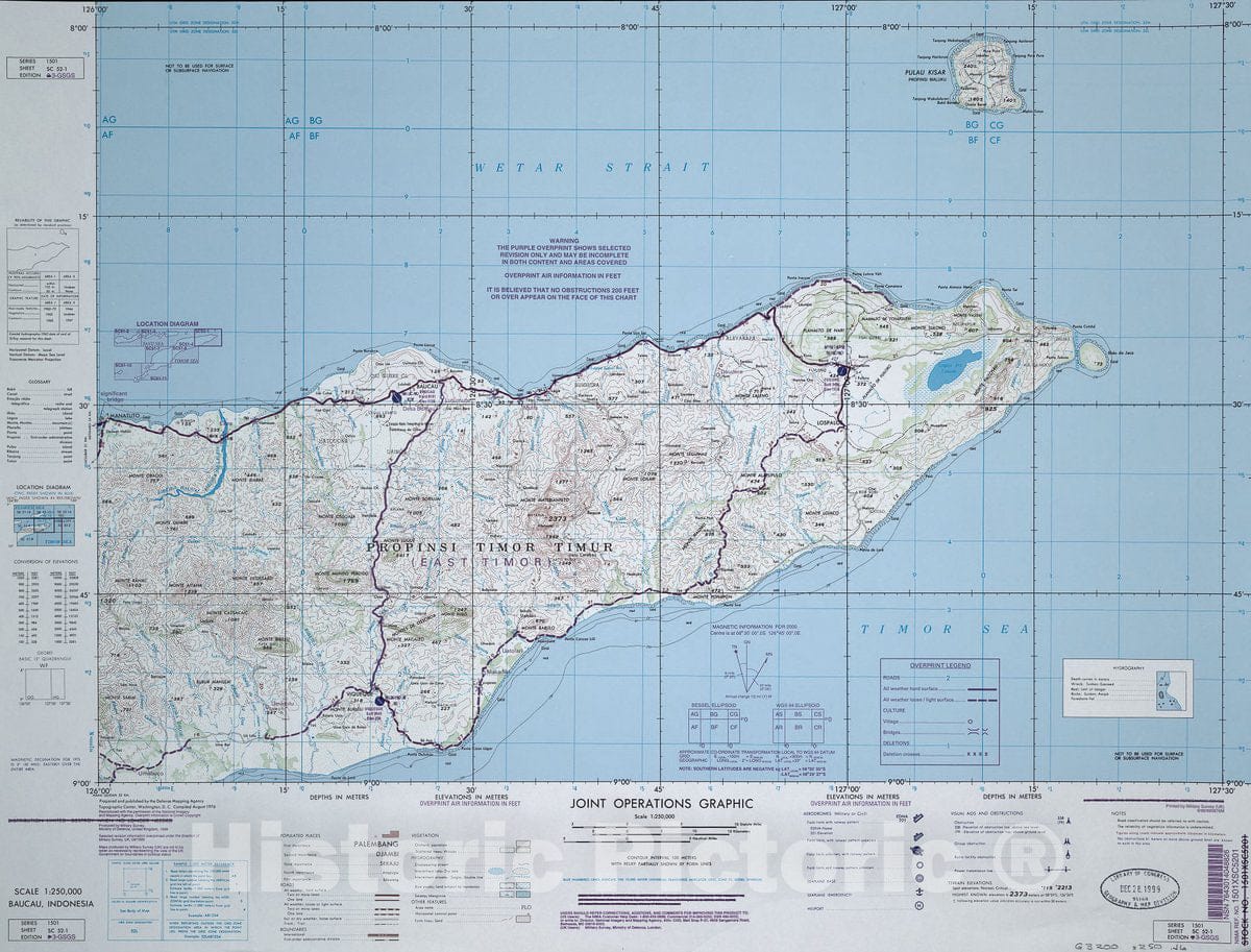 Historic Map - Joint Operations Graphic (Ground). - Baucau, Indonesia