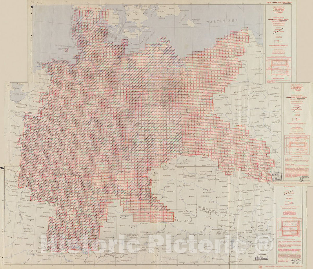 Historic 1943 Map - Germany 1:25,000.