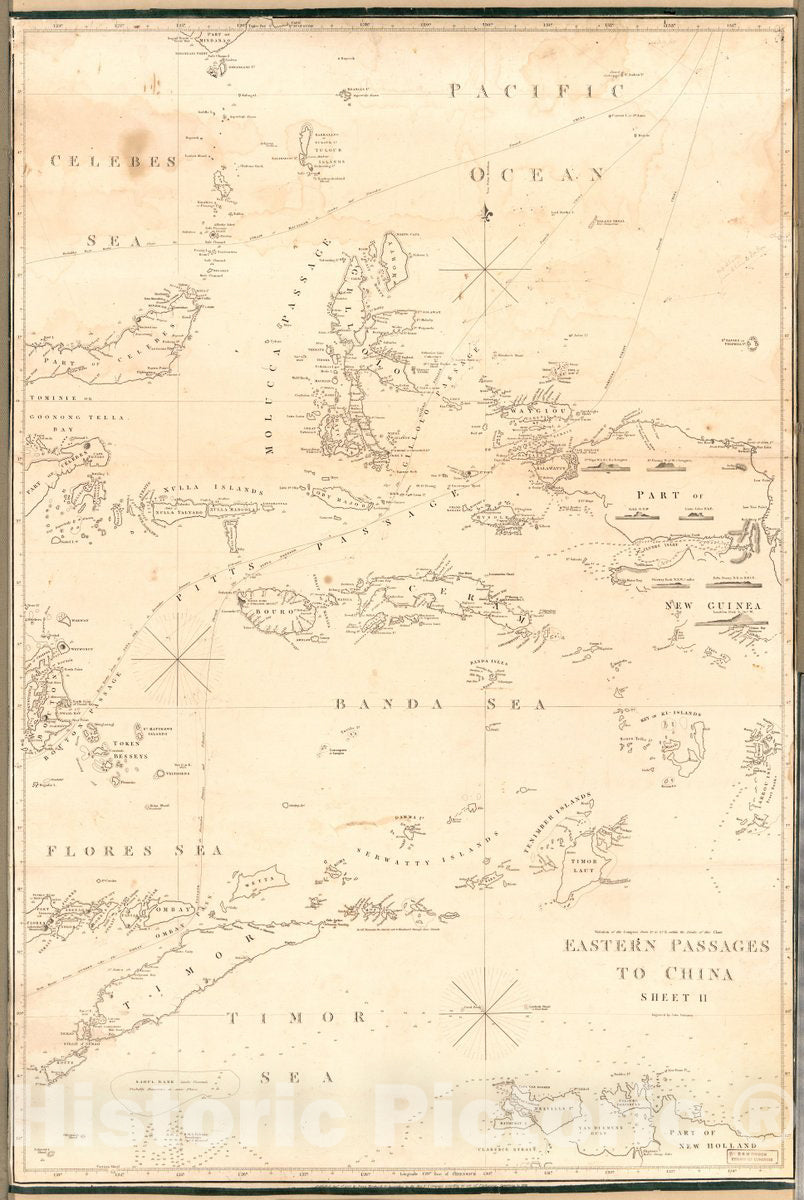 Historic 1839 Map - Eastern passages to China Sheet II