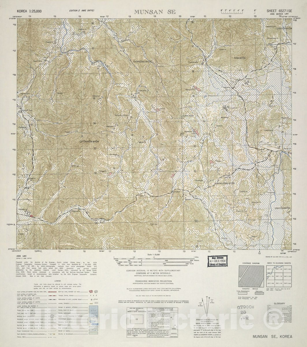 Historic 1952 Map - Korea 1:25,000