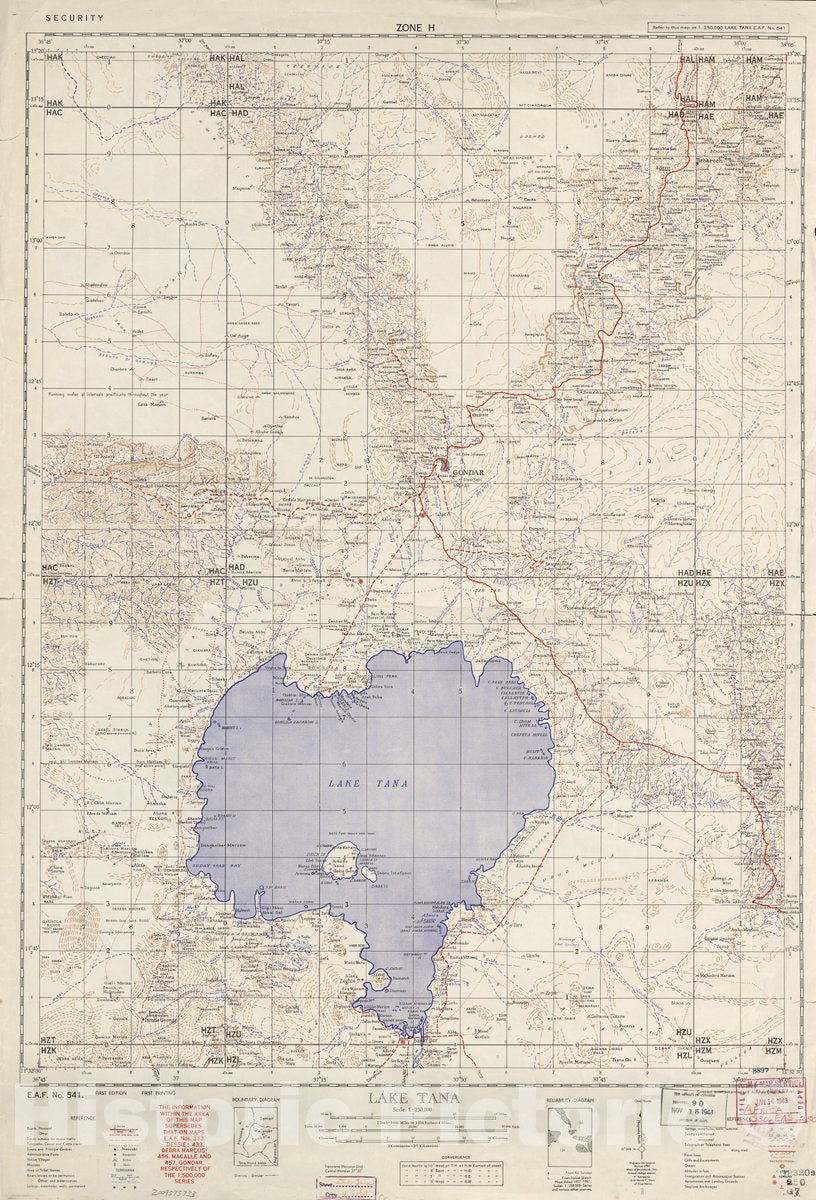 Historic 1940 Map - East Africa 1:250,000