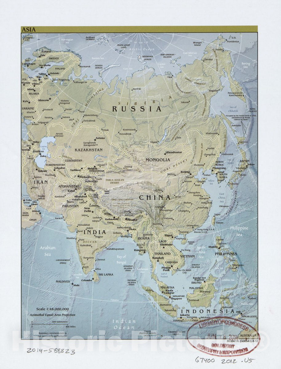 Historic 2012 Map - Asia.