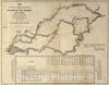 Historic 1831 Map - Map of The Routes examined and surveyed for The Winchester and Potomac Rail Road, State of Virginia, Under The Direction of Capt. J. D. Graham, U.S. Top. Eng, 1831