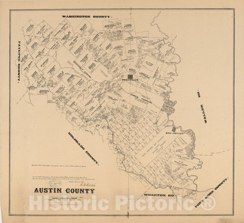 Historic 1879 Map - Austin County.