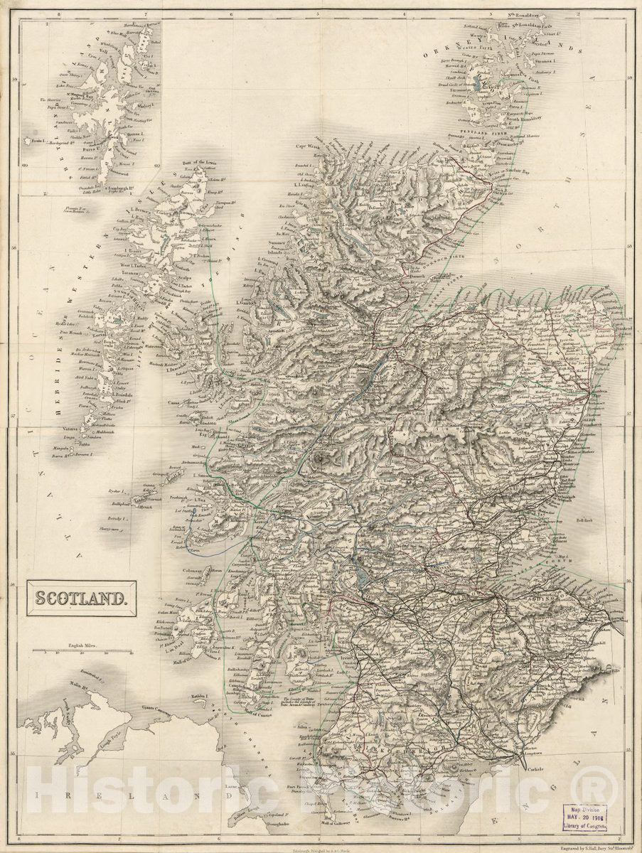 Historic 1855 Map - Scotland