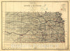 Historic 1884 Map - State of Kansas, 1884; compiled from The Official Records of The General Land Office and Other Sources Under Supervision of G.P. Strum, Principal Draughtsman