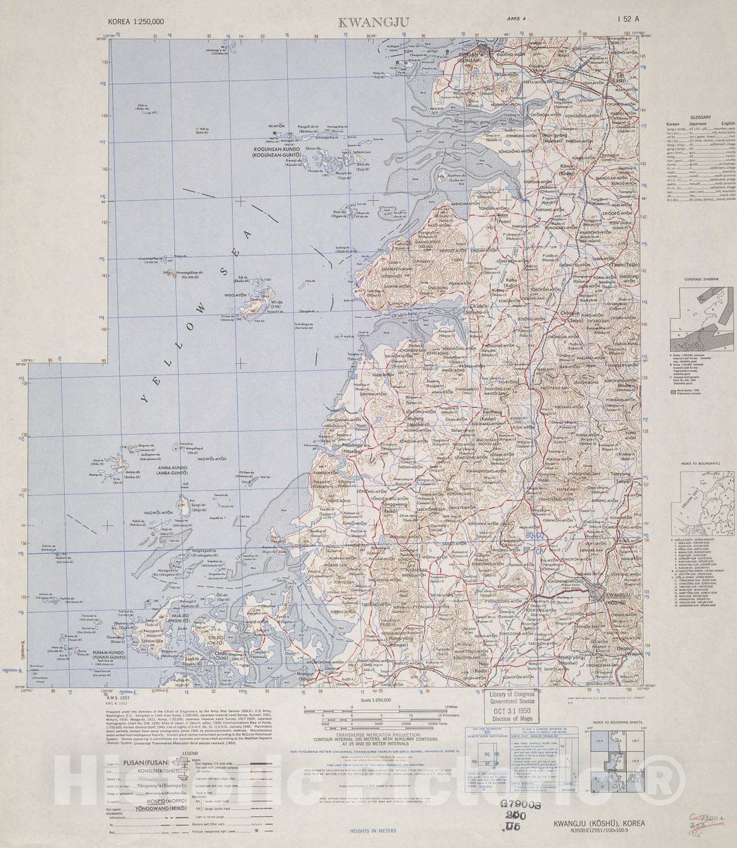 Historic 1944 Map - Korea 1:250,000