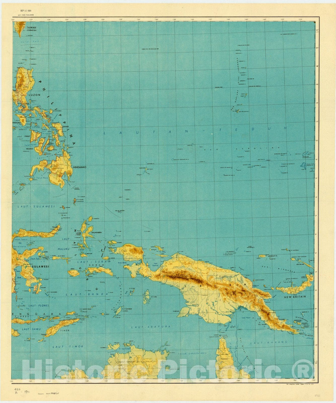 Map : Indonesia 1961 1, Indonesia dan sekitarnja, Antique Vintage Reproduction