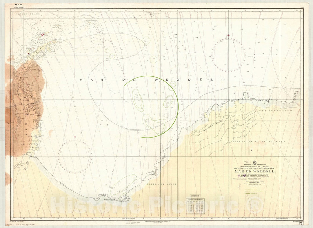 Map : Tierra del Fuego 1957, Republica Argentina, Territorio Nacional de la Teirra del Fuego, Antartida e Islas del Atlantico Sur , Antique Vintage Reproduction